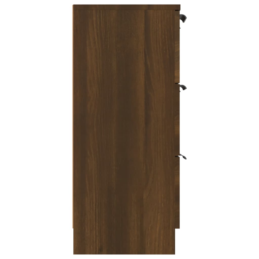Skjenk brun eik 60x30x70 cm konstruert tre