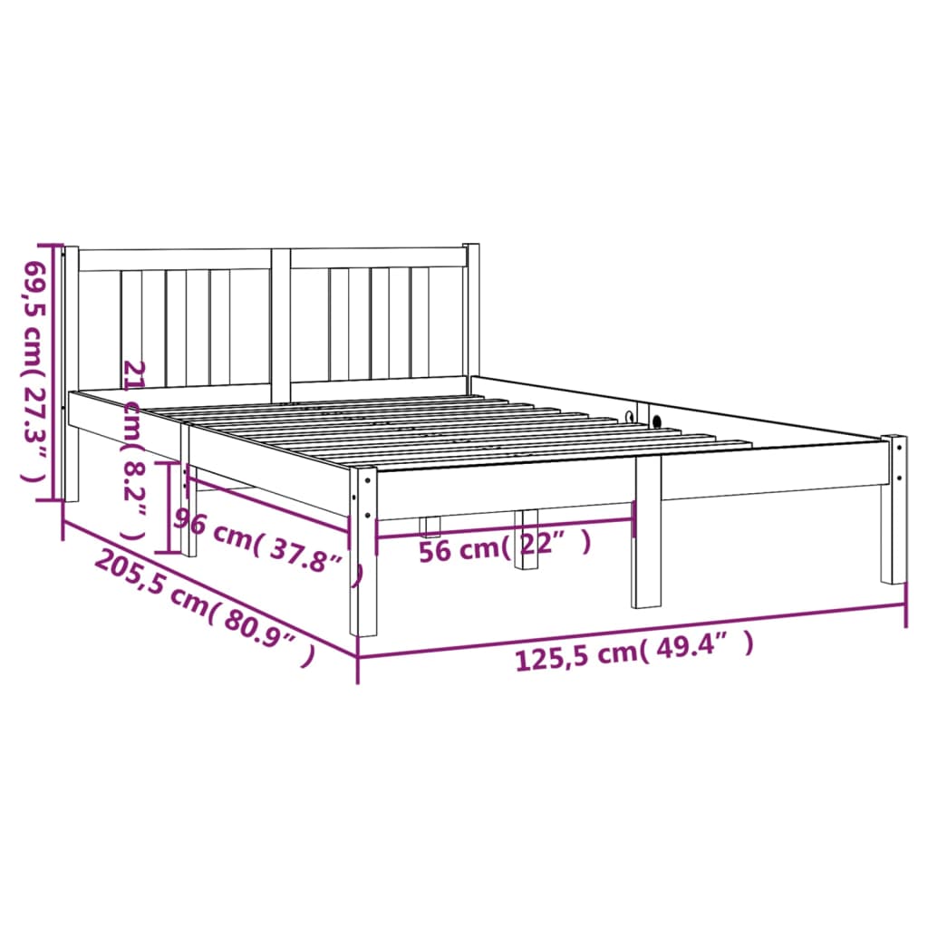 Sengeramme heltre 120x200 cm