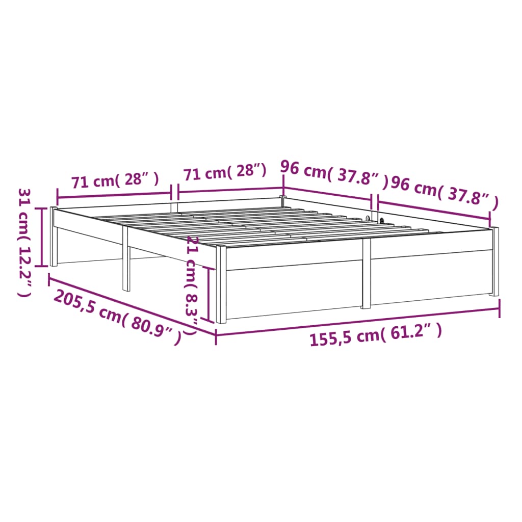 Sengeramme heltre 150x200 cm King Size