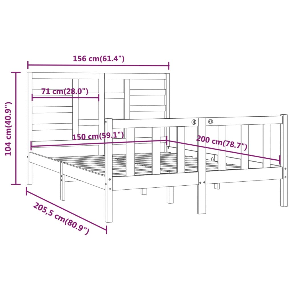 Sengeramme heltre 150x200 cm King Size