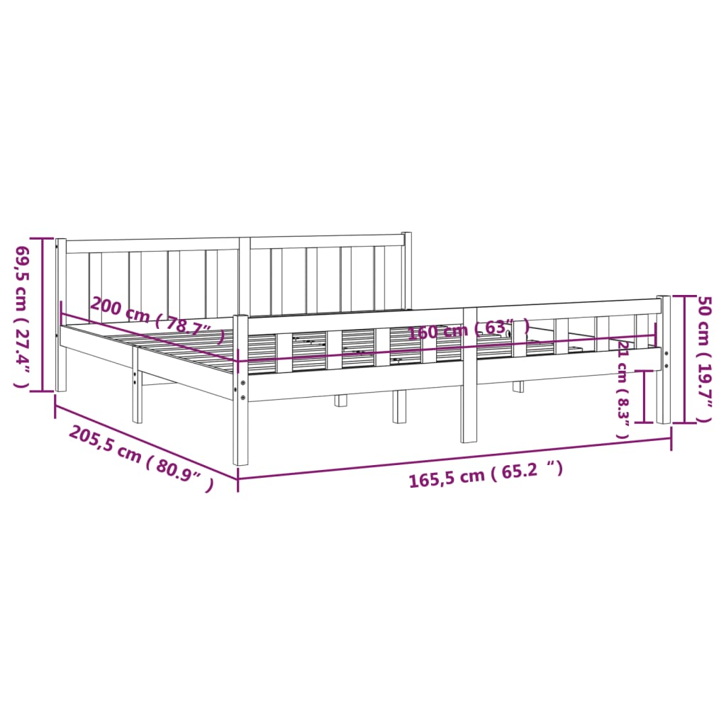 Sengeramme heltre 160x200 cm