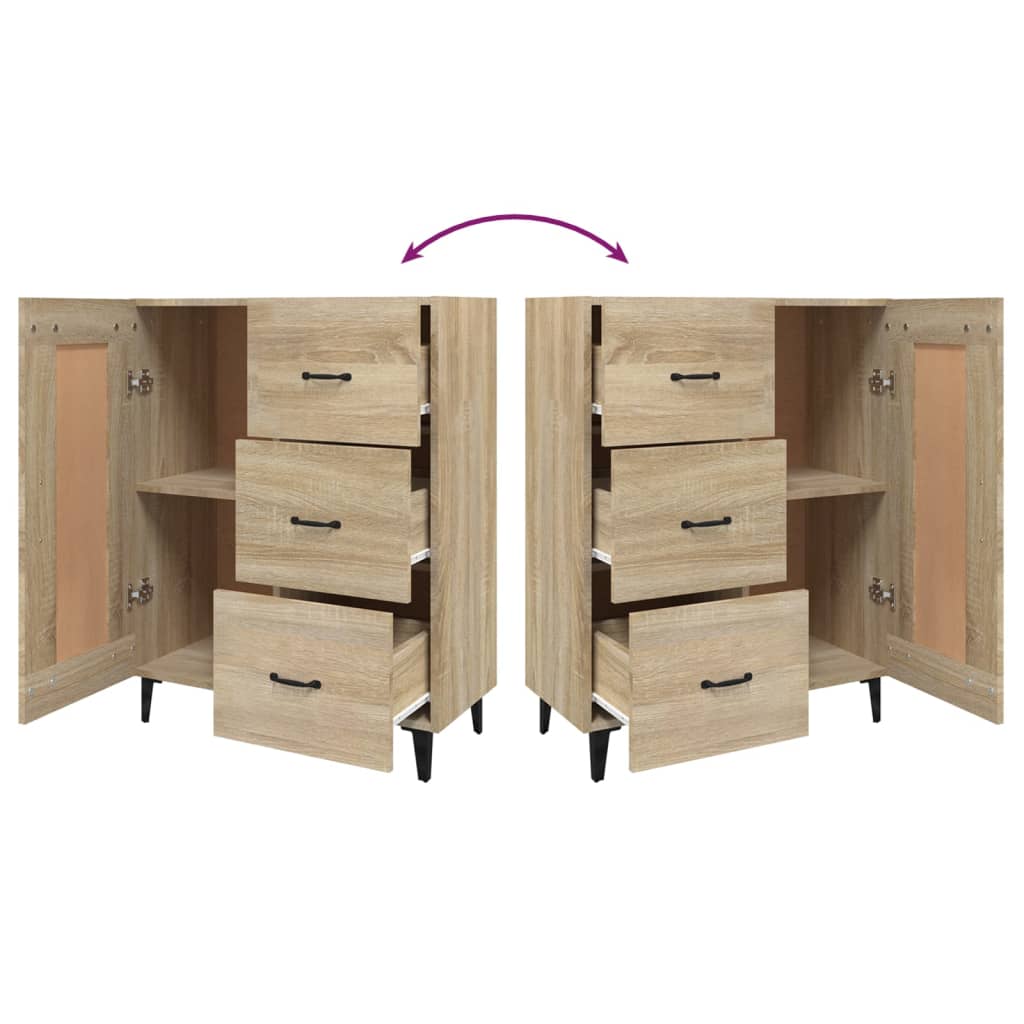 Skjenk sonoma eik 69,5x34x90 cm konstruert tre