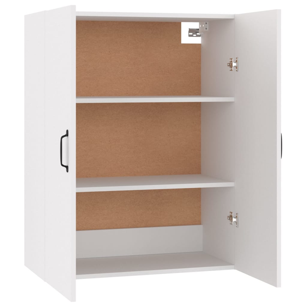 Veggskap hvit 69,5x34x90 cm konstruert tre