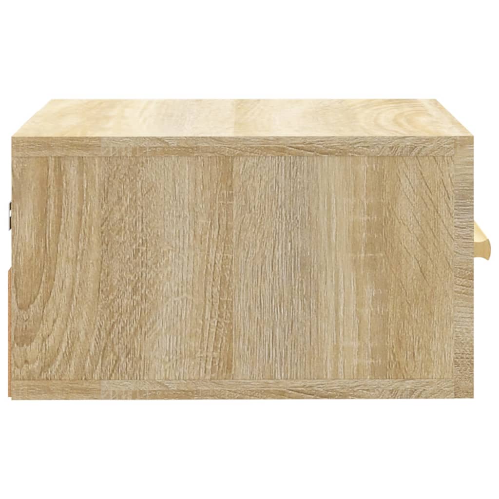 Veggmontert nattbord 2 stk sonoma eik 35x35x20 cm