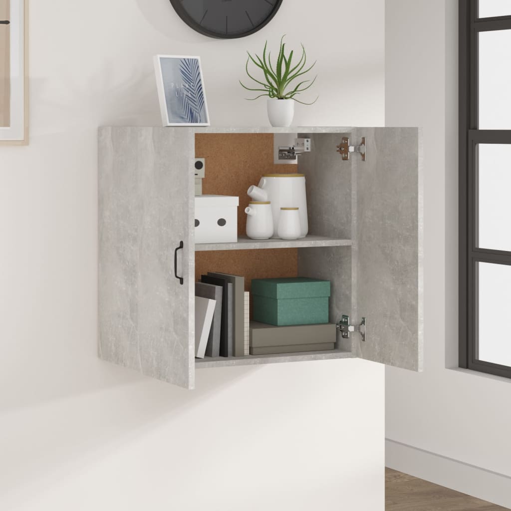 Veggskap betonggrå 60x31x60 cm konstruert tre