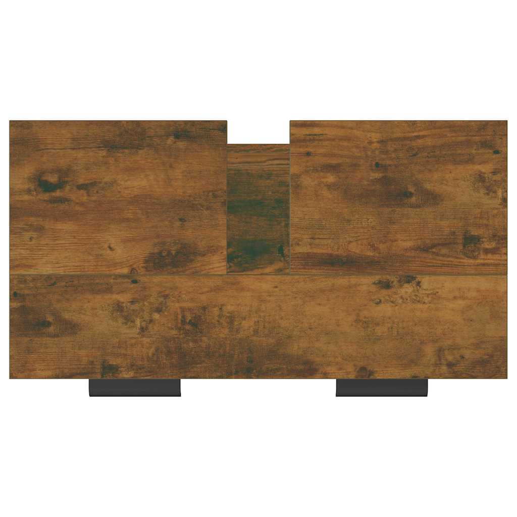 Baderomsskap røkt eik 64,5x33,5x59 cm konstruert tre