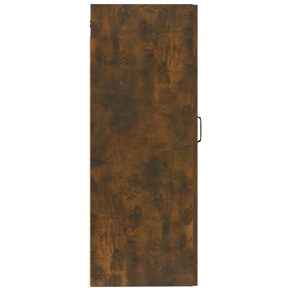 Vegghengt skap røkt eik 35x34x90 cm konstruert tre