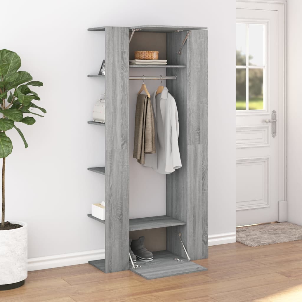 Gangskap grå sonoma 97,5x37x99 cm konstruert tre