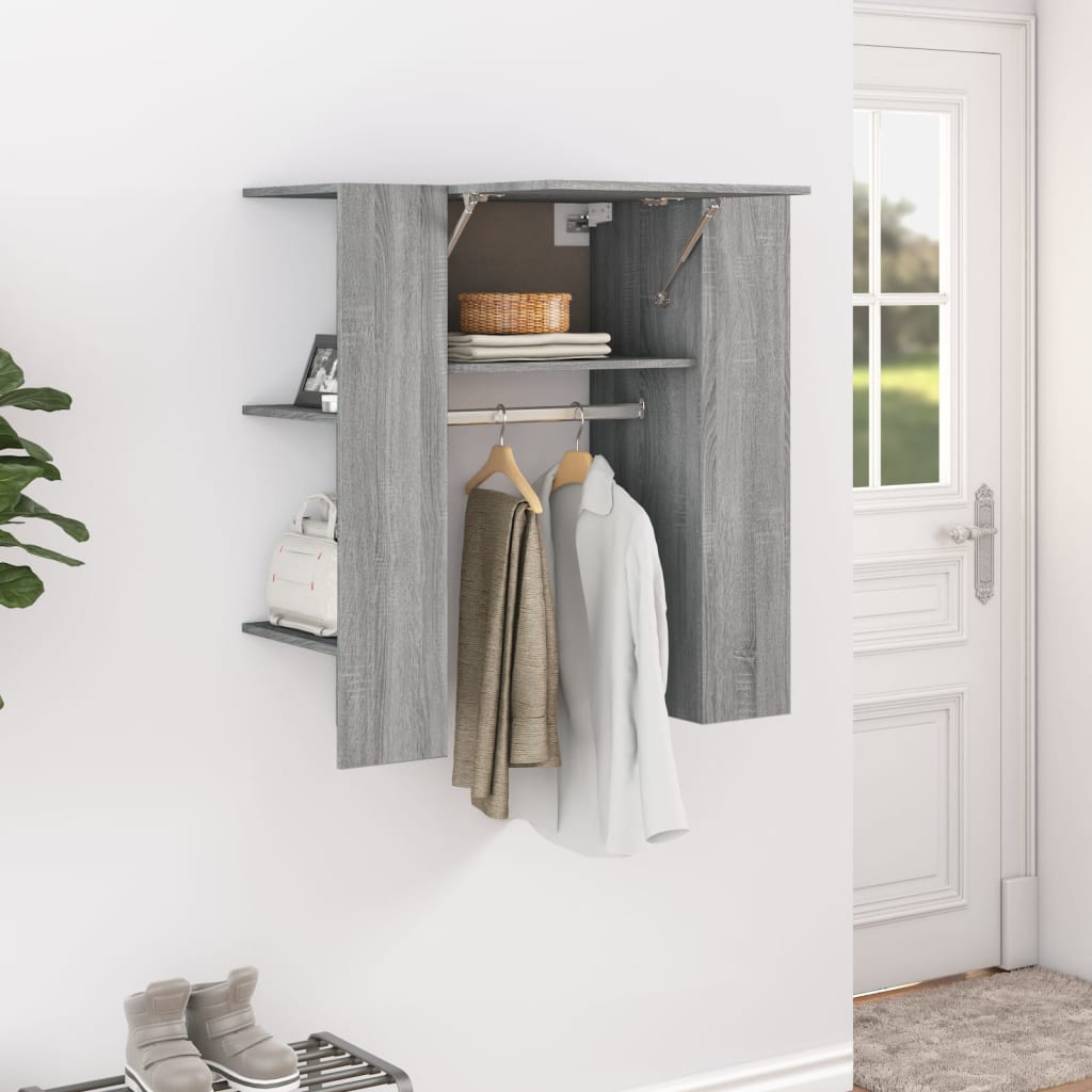 Gangskap grå sonoma 97,5x37x99 cm konstruert tre