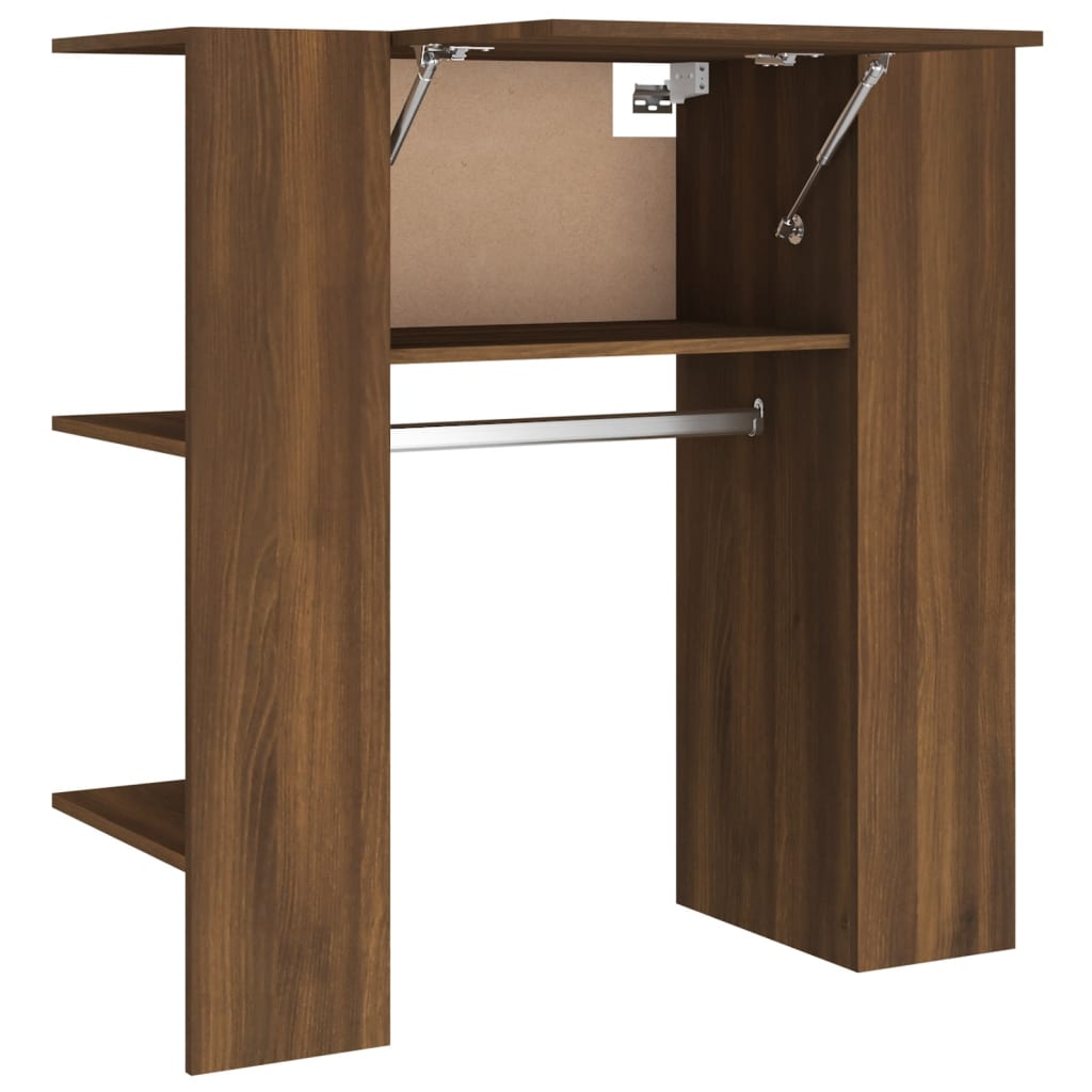 Gangskap brun eik 97,5x37x99 cm konstruert tre
