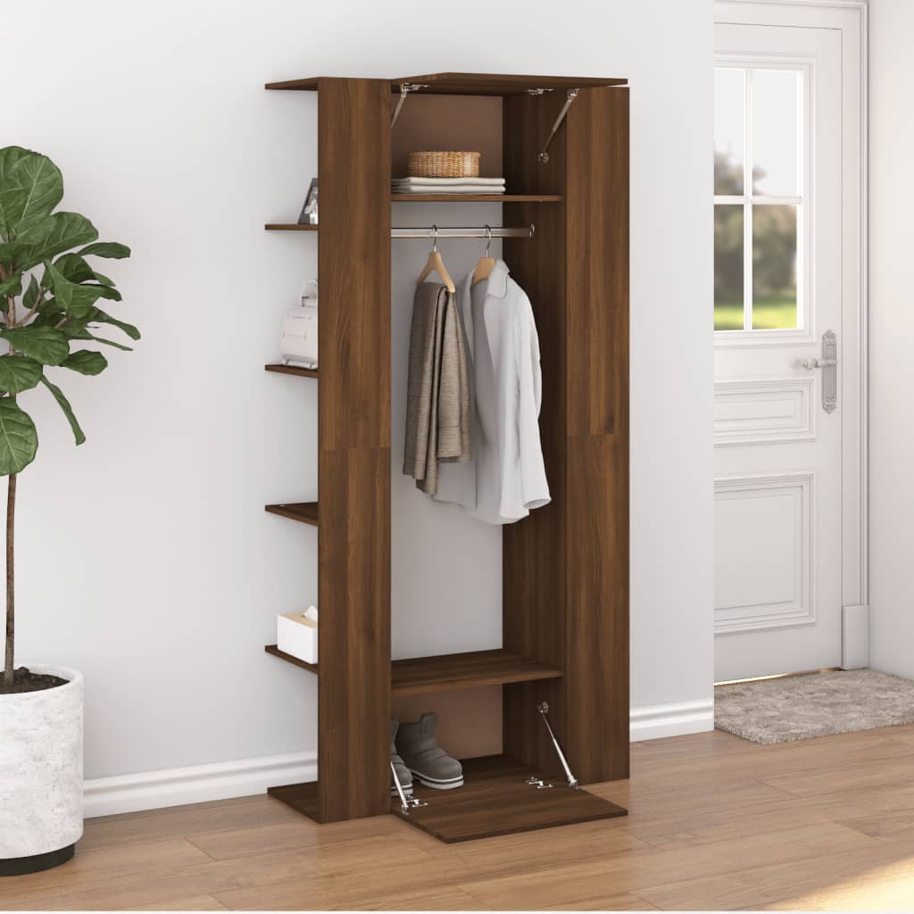 Gangskap brun eik 97,5x37x99 cm konstruert tre