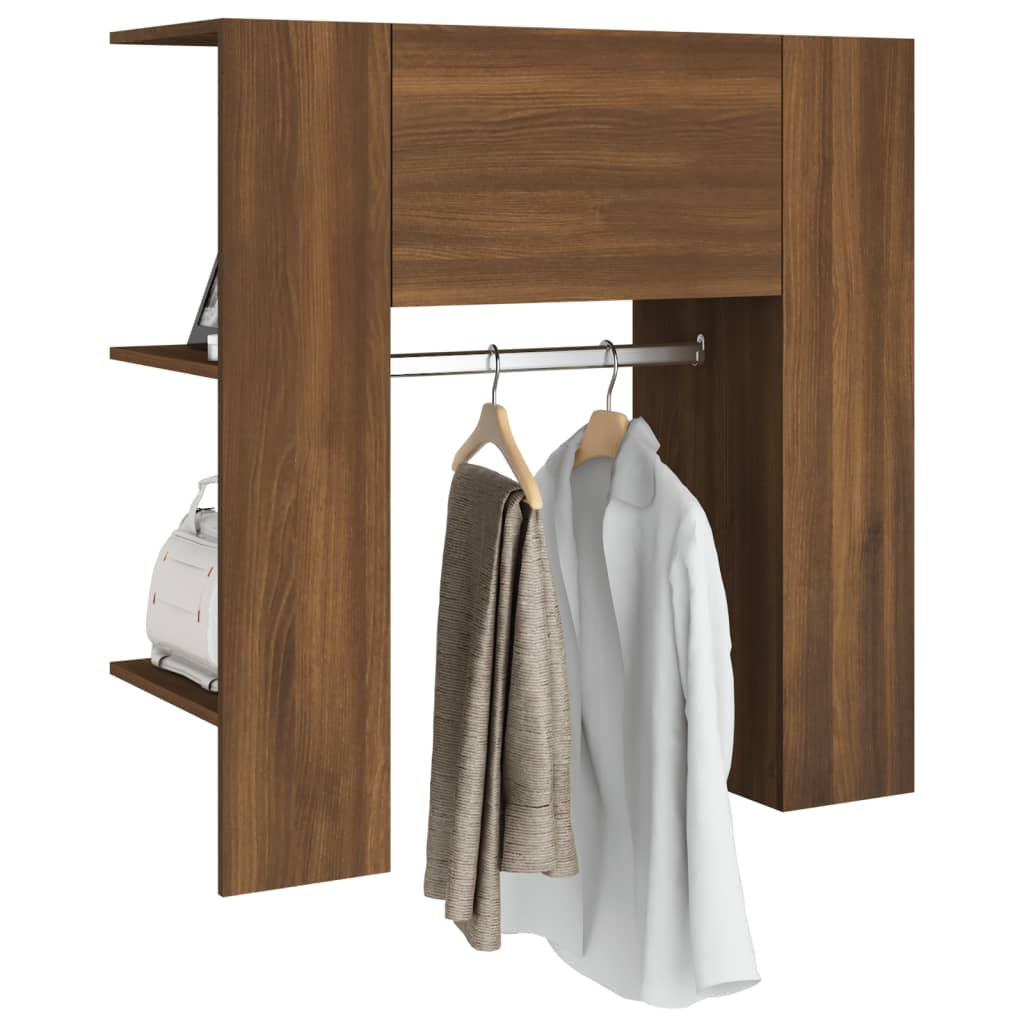 Gangskap brun eik 97,5x37x99 cm konstruert tre