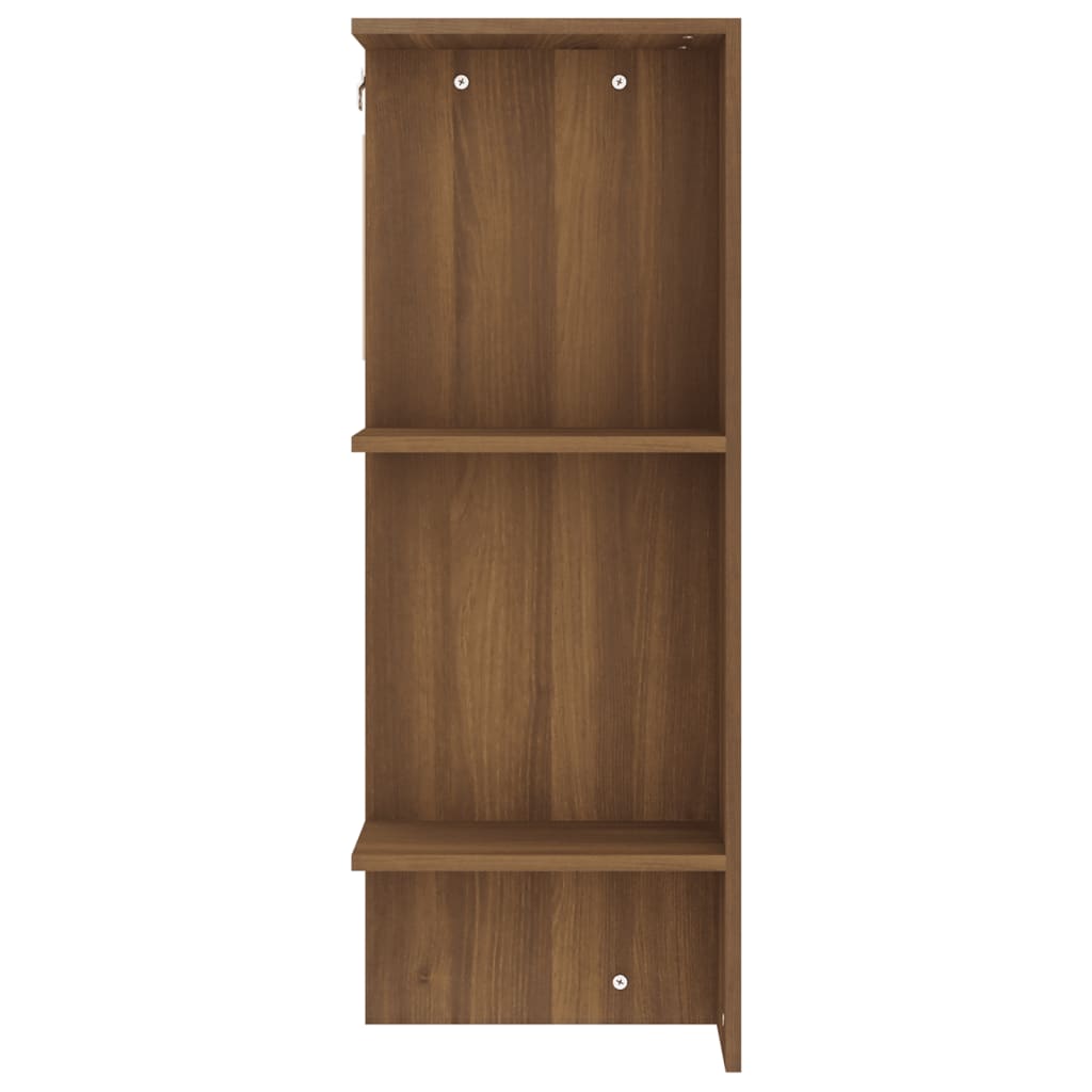 Gangskap brun eik 97,5x37x99 cm konstruert tre