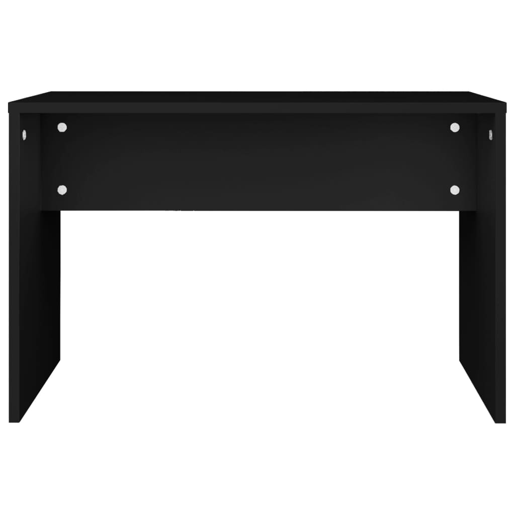 Sminkebordsett svart 74,5x40x141 cm