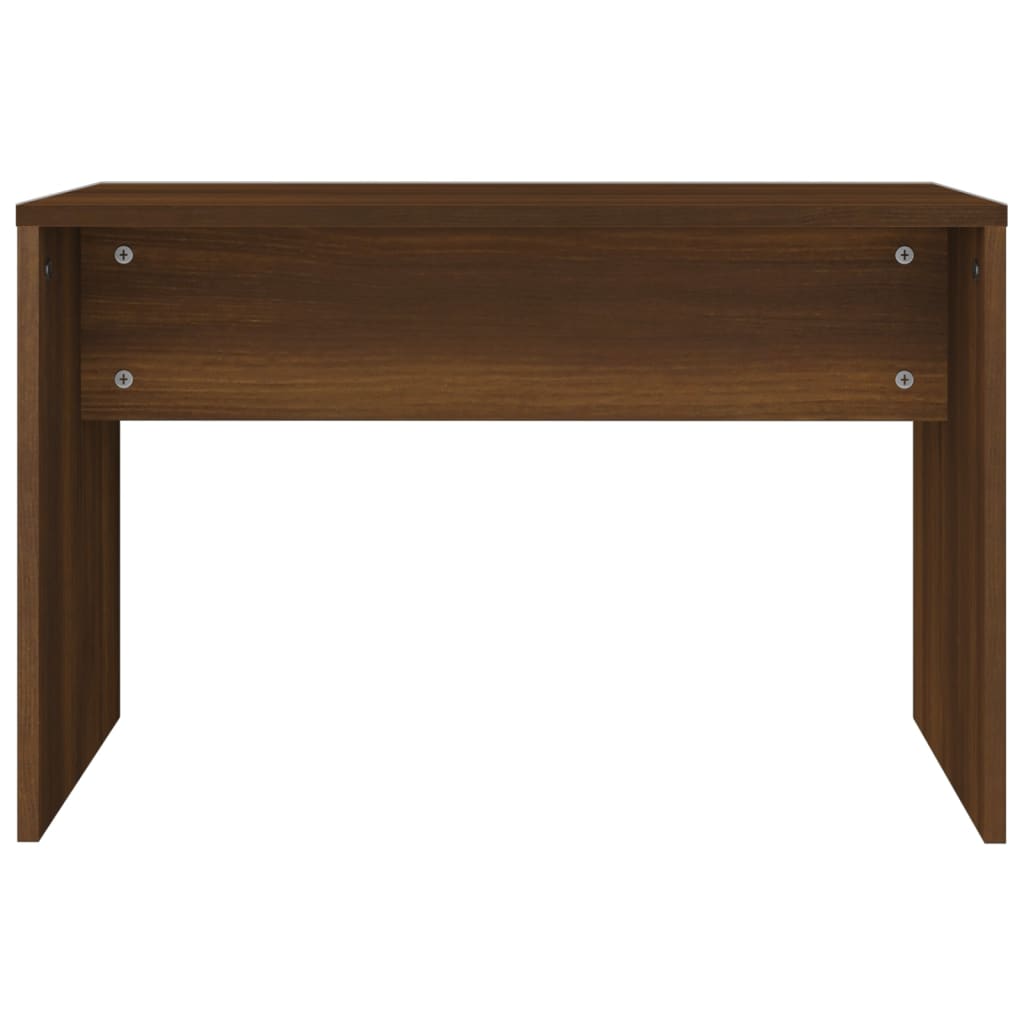 Sminkebordsett brun eik 74,5x40x141 cm