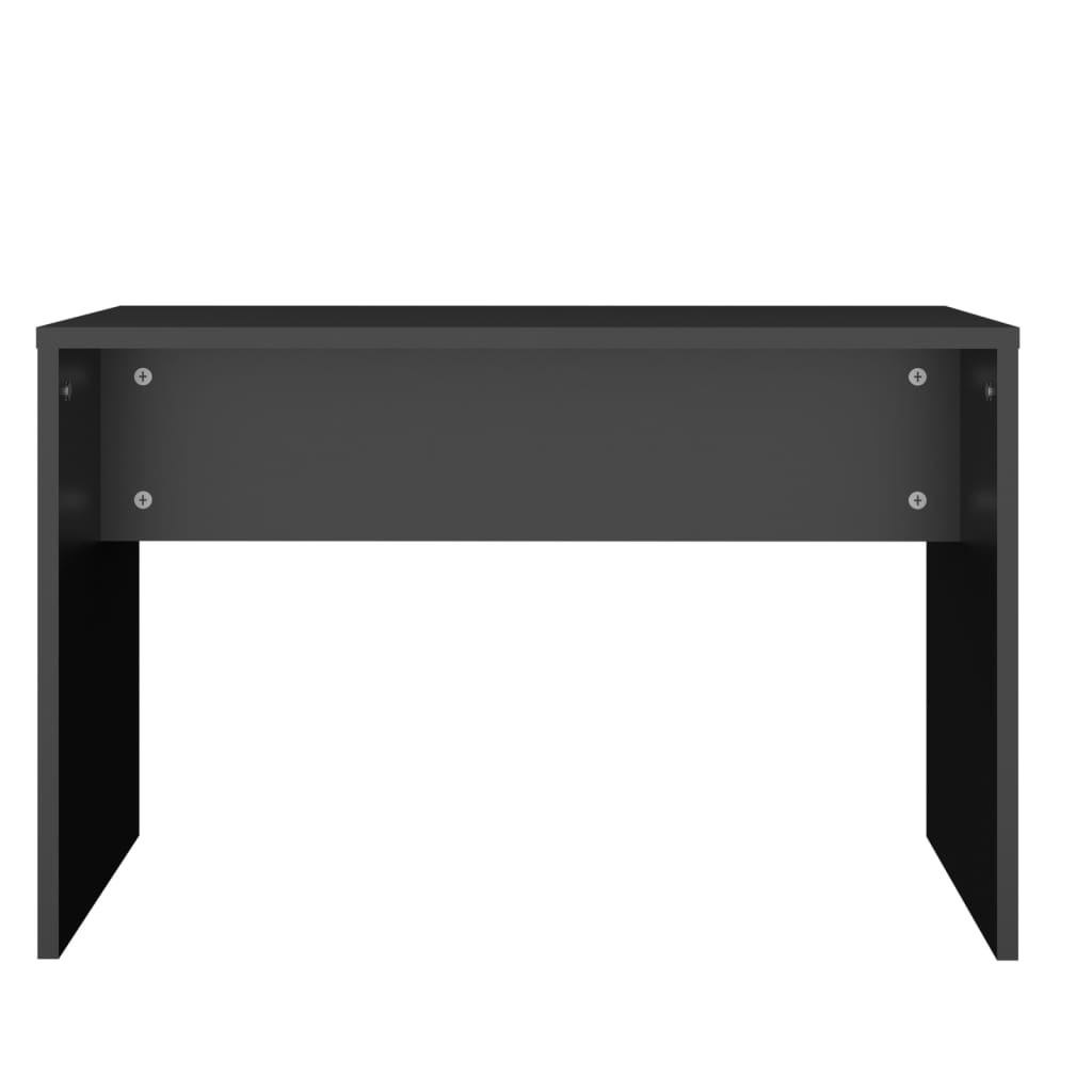 Sminkebordsett svart 86,5x35x136 cm