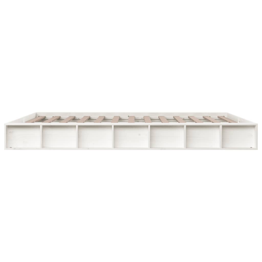 Sengeramme hvit 120x200 cm heltre