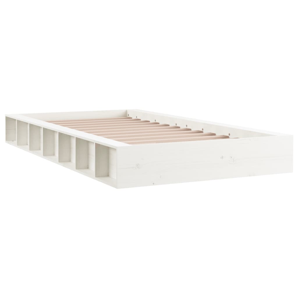 Sengeramme hvit 135x190 cm Double heltre