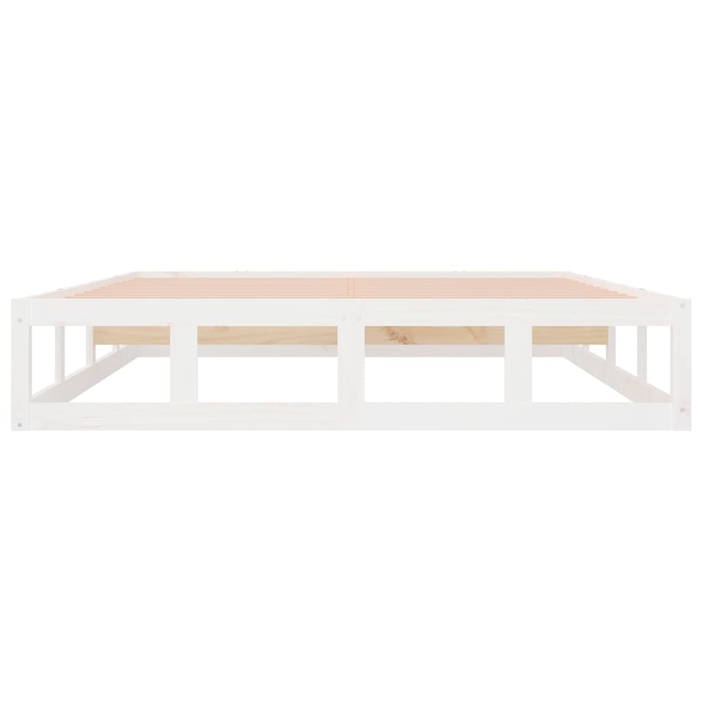 Sengeramme hvit 135x190 cm Double heltre