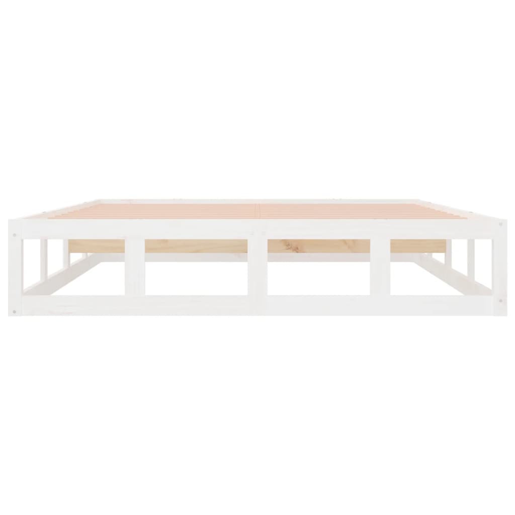 Sengeramme hvit 140x190 cm heltre