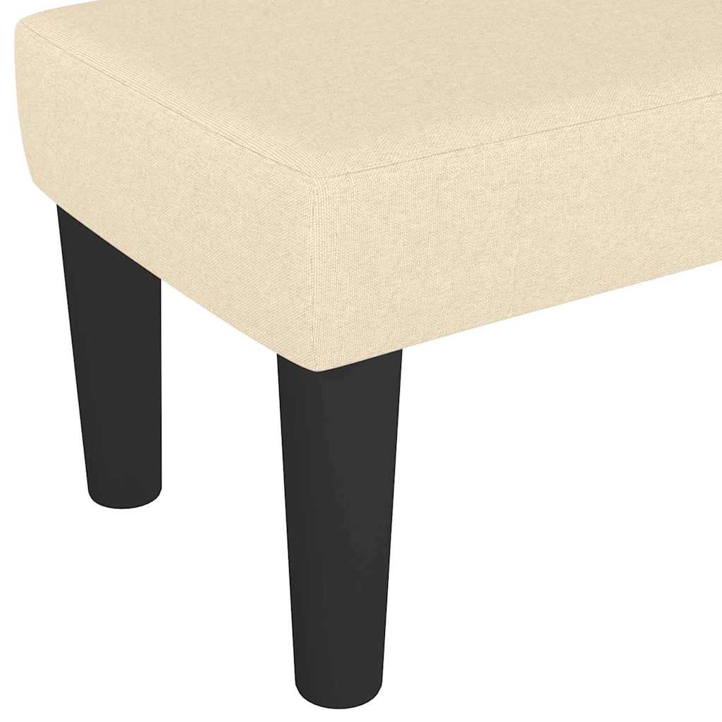 Benk Kremhvit 100x30x30 cm Stoff