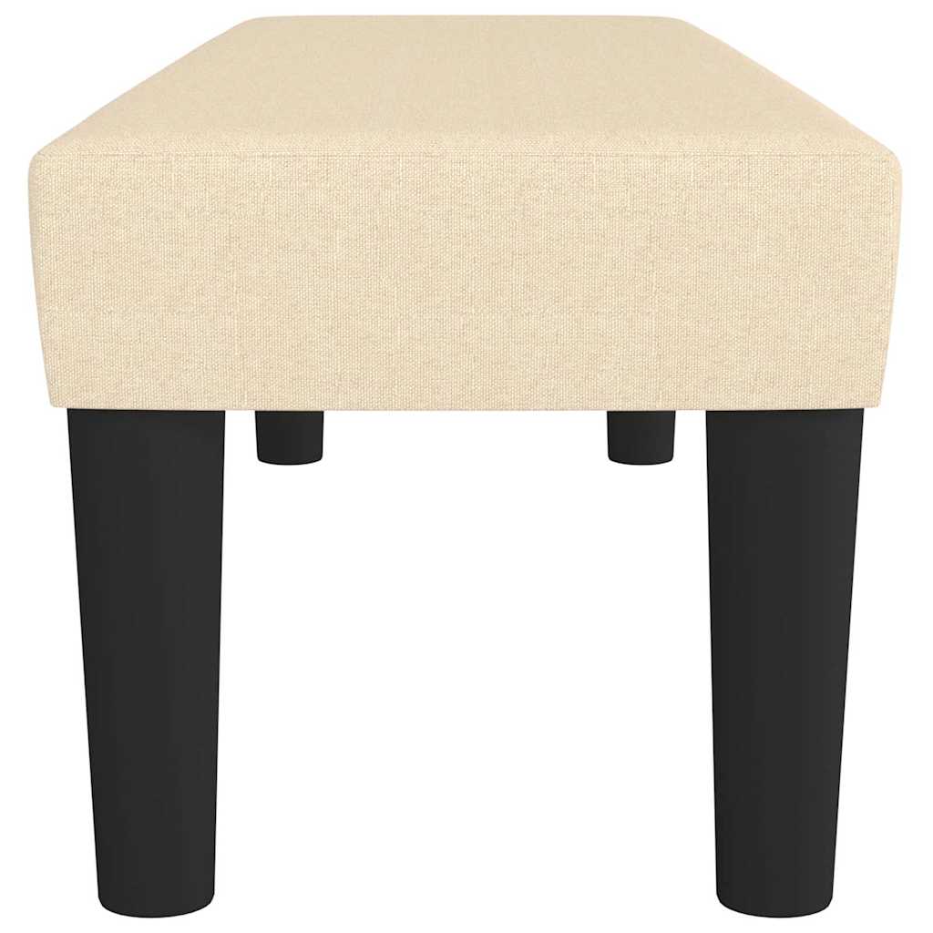 Benk Kremhvit 100x30x30 cm Stoff