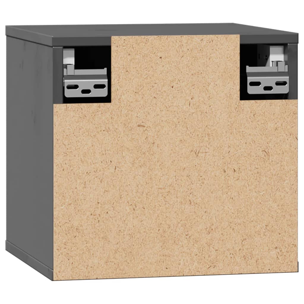 Veggskap grå 31,5x30x30 cm heltre furu