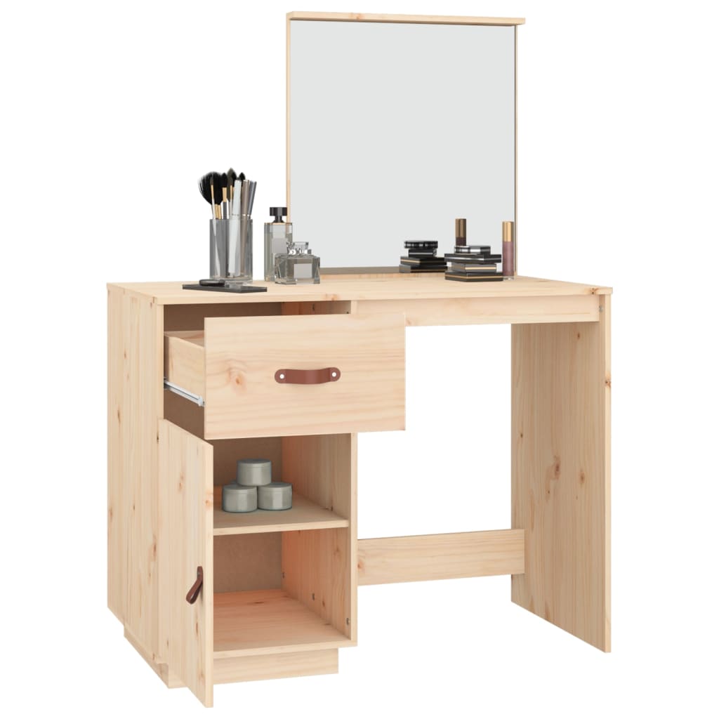 Sminkebord 95x50x134 cm heltre furu