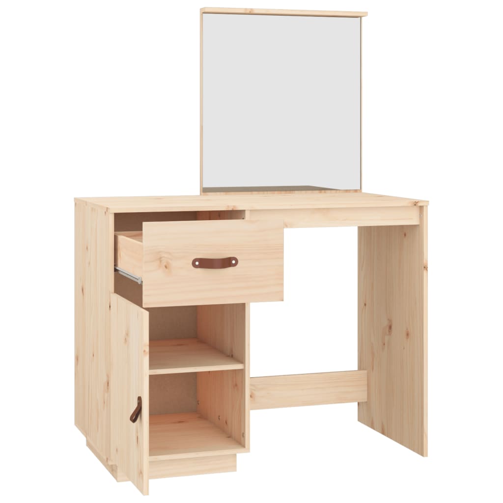Sminkebord 95x50x134 cm heltre furu