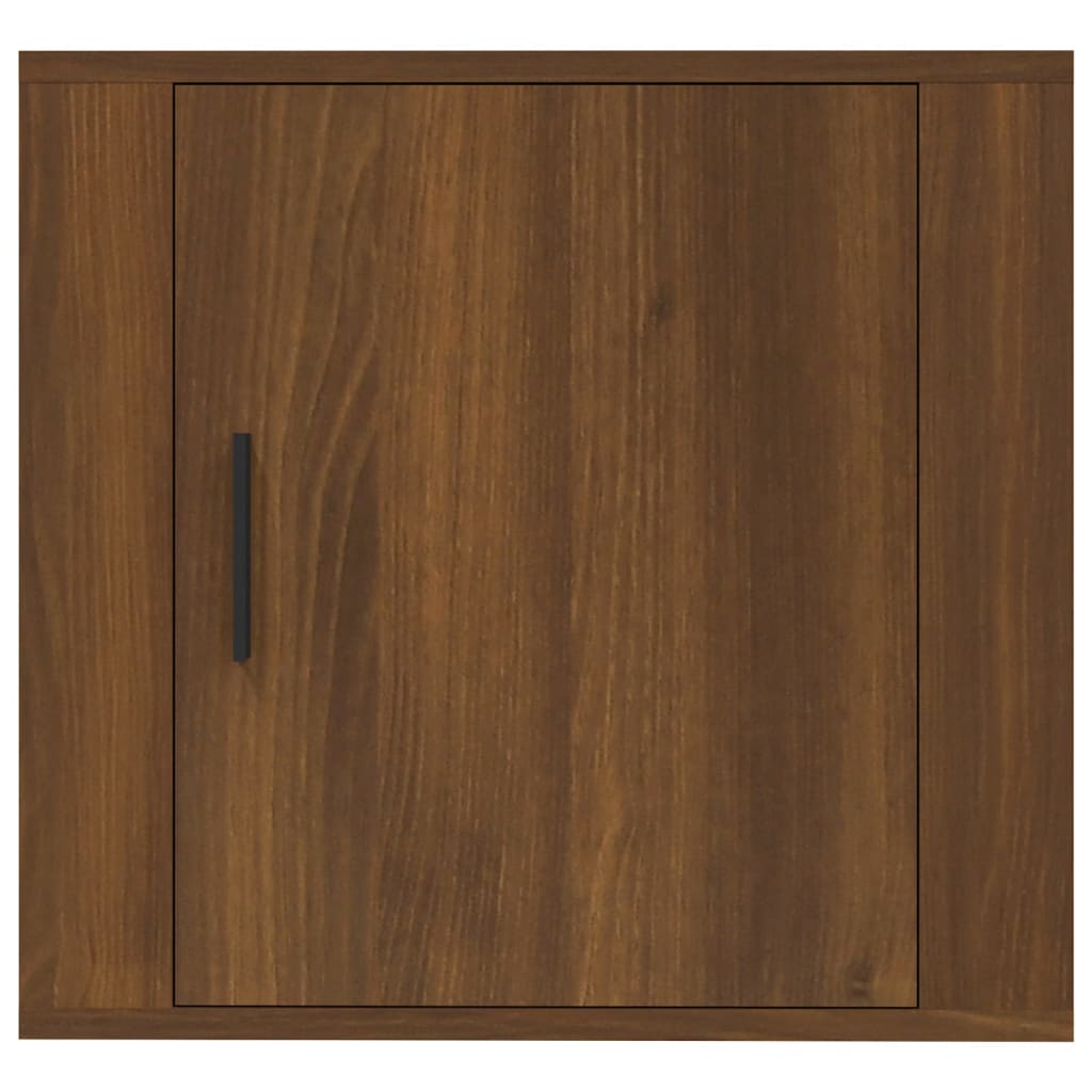 Veggmonterte nattbord 2 stk brun eik 50x30x47 cm