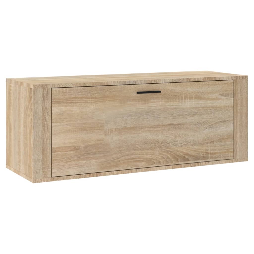 Veggmontert skoskap sonoma eik 100x35x38 cm konstruert tre