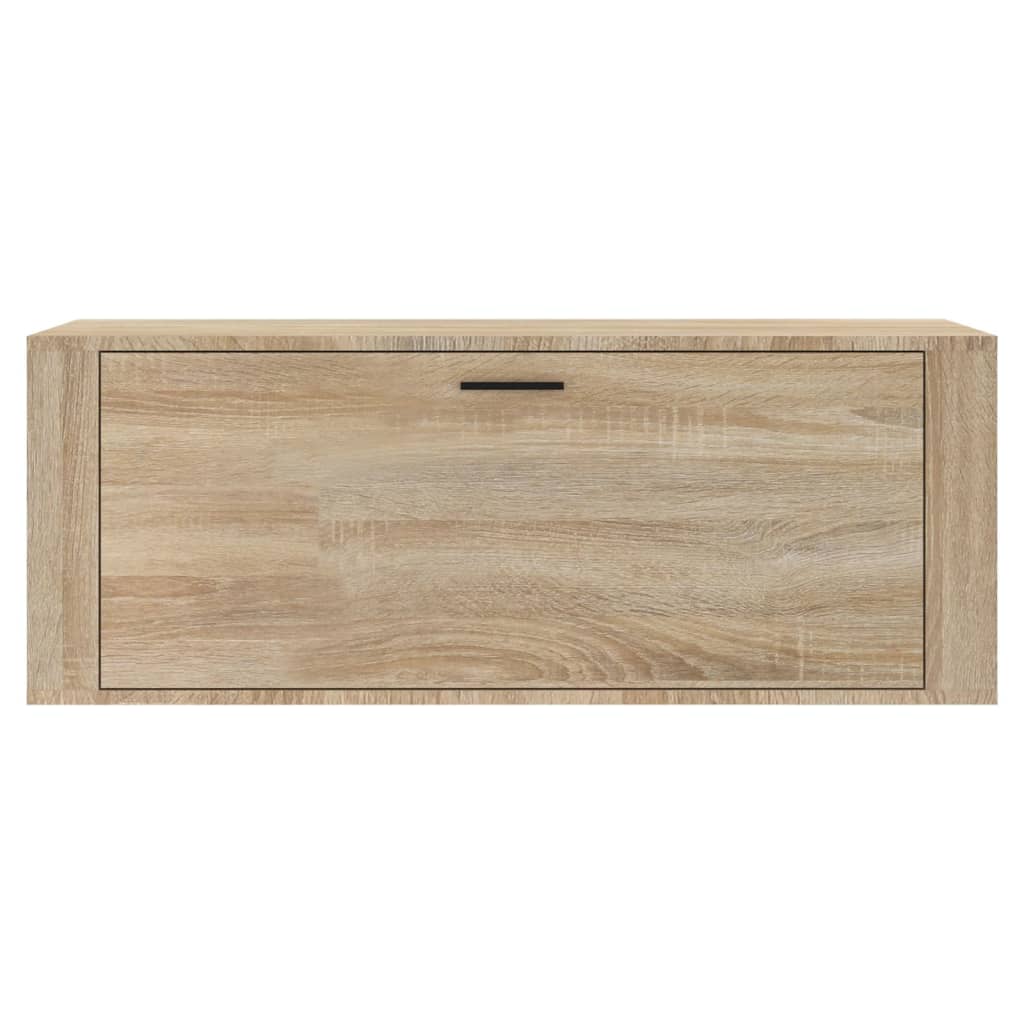 Veggmontert skoskap sonoma eik 100x35x38 cm konstruert tre