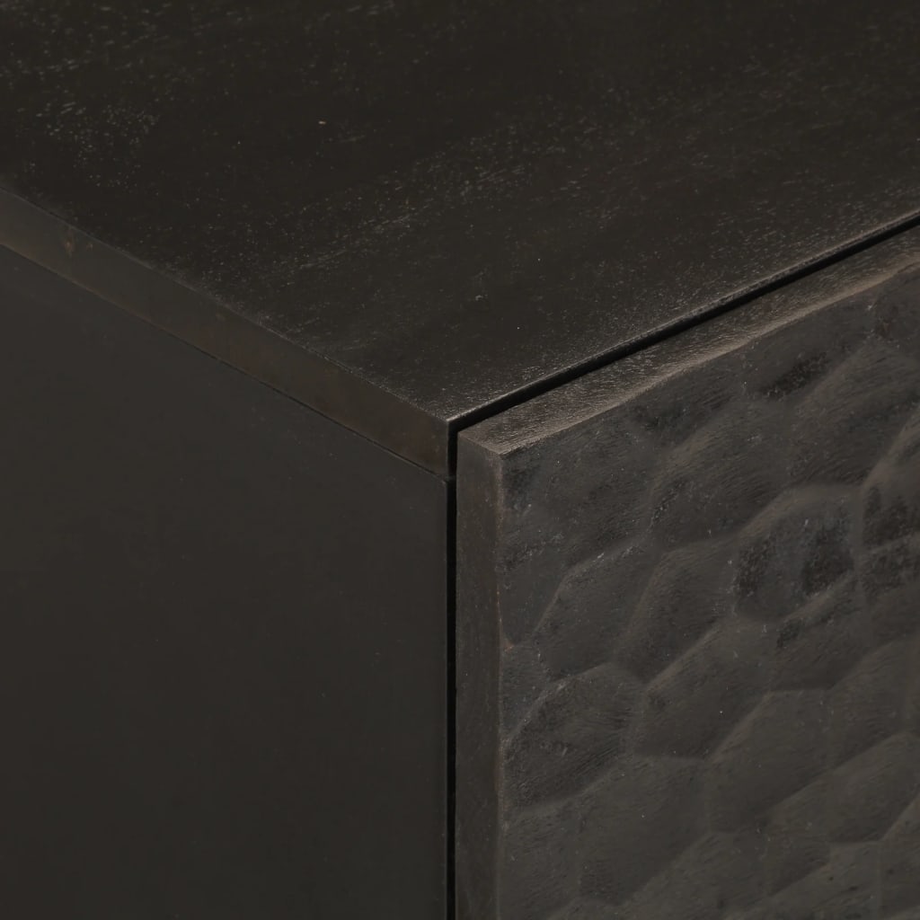 Nattbord 2 stk svart 40x33x46 cm heltre mango
