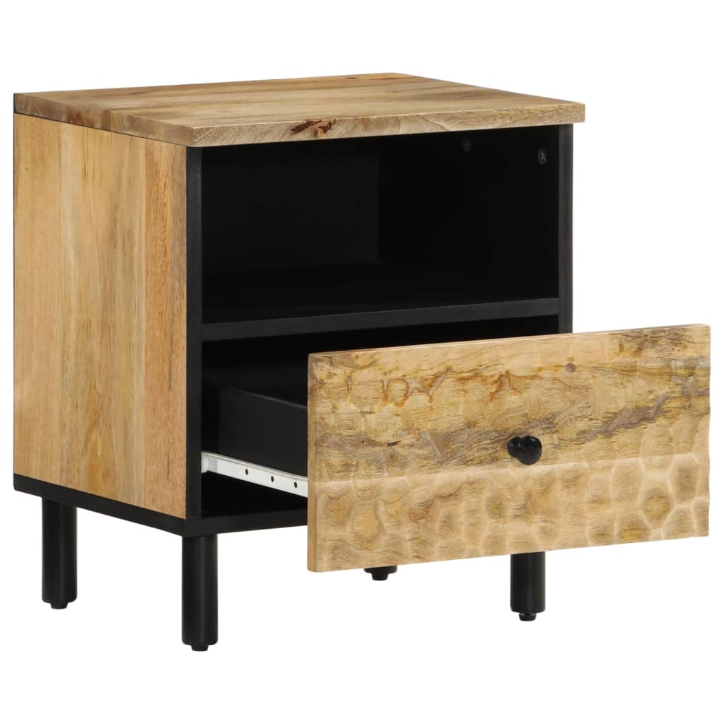 Nattbord 2 stk 40x33x46 cm heltre mango
