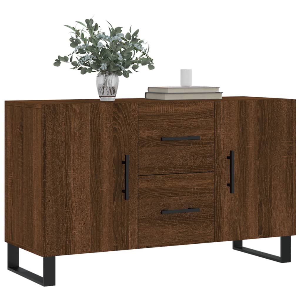 Skjenk brun eik 100x36x60 cm konstruert tre