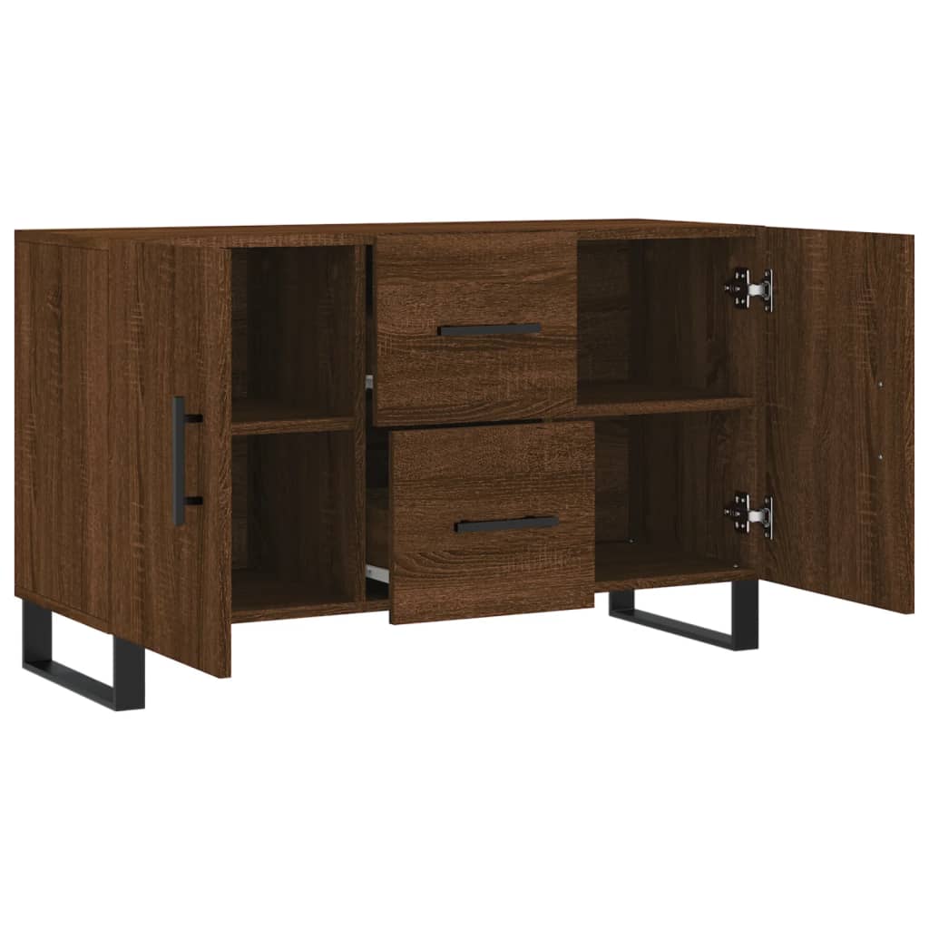 Skjenk brun eik 100x36x60 cm konstruert tre