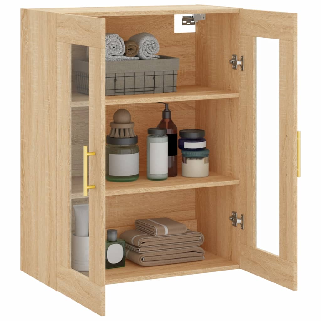 Veggskap sonoma eik 69,5x34x90 cm