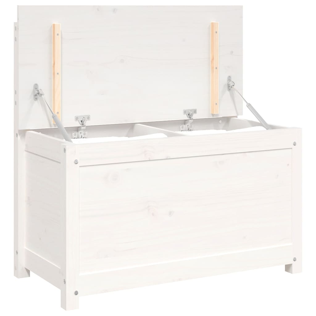 Benk hvit 80x41x77 cm heltre furu