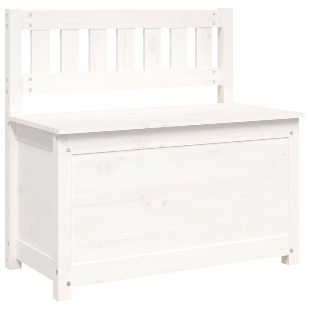 Benk hvit 80x41x77 cm heltre furu