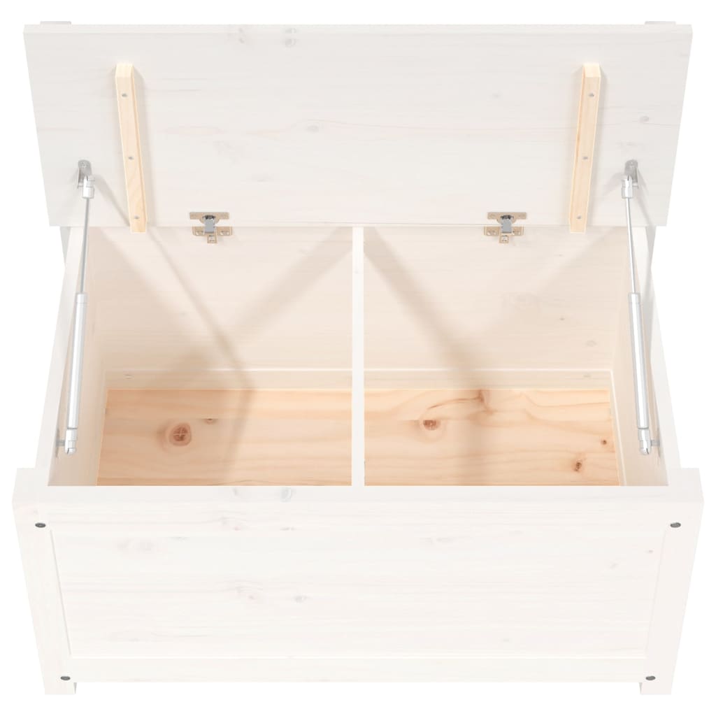 Benk hvit 80x41x77 cm heltre furu