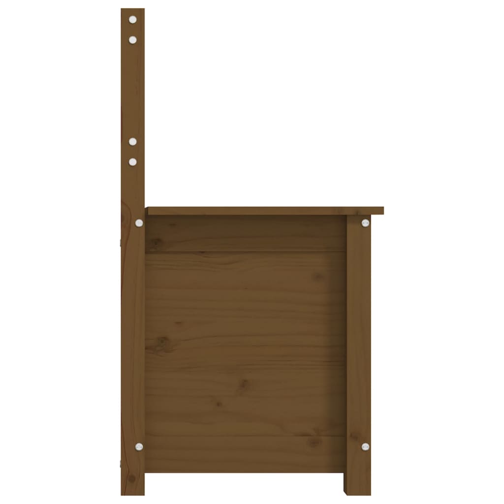 Benk honningbrun 80x41x77 cm heltre furu