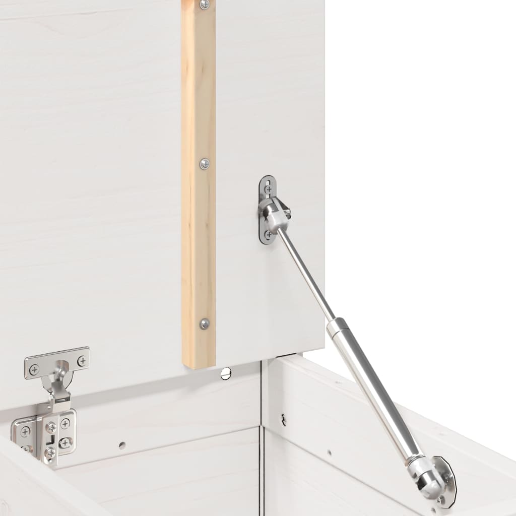 Benk hvit 110x41x76,5 cm heltre furu