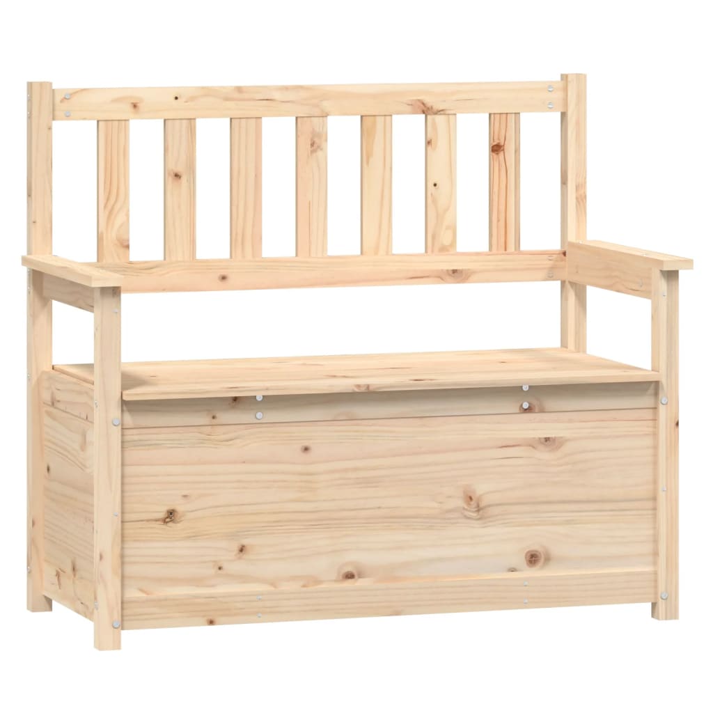 Benk kunstskinn 112,5x51,5x96,5 cm heltre furu