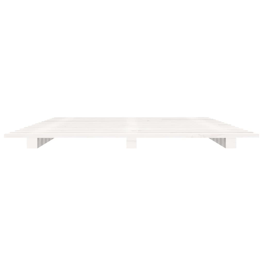 Sengeramme hvit 135x190 cm heltre furu