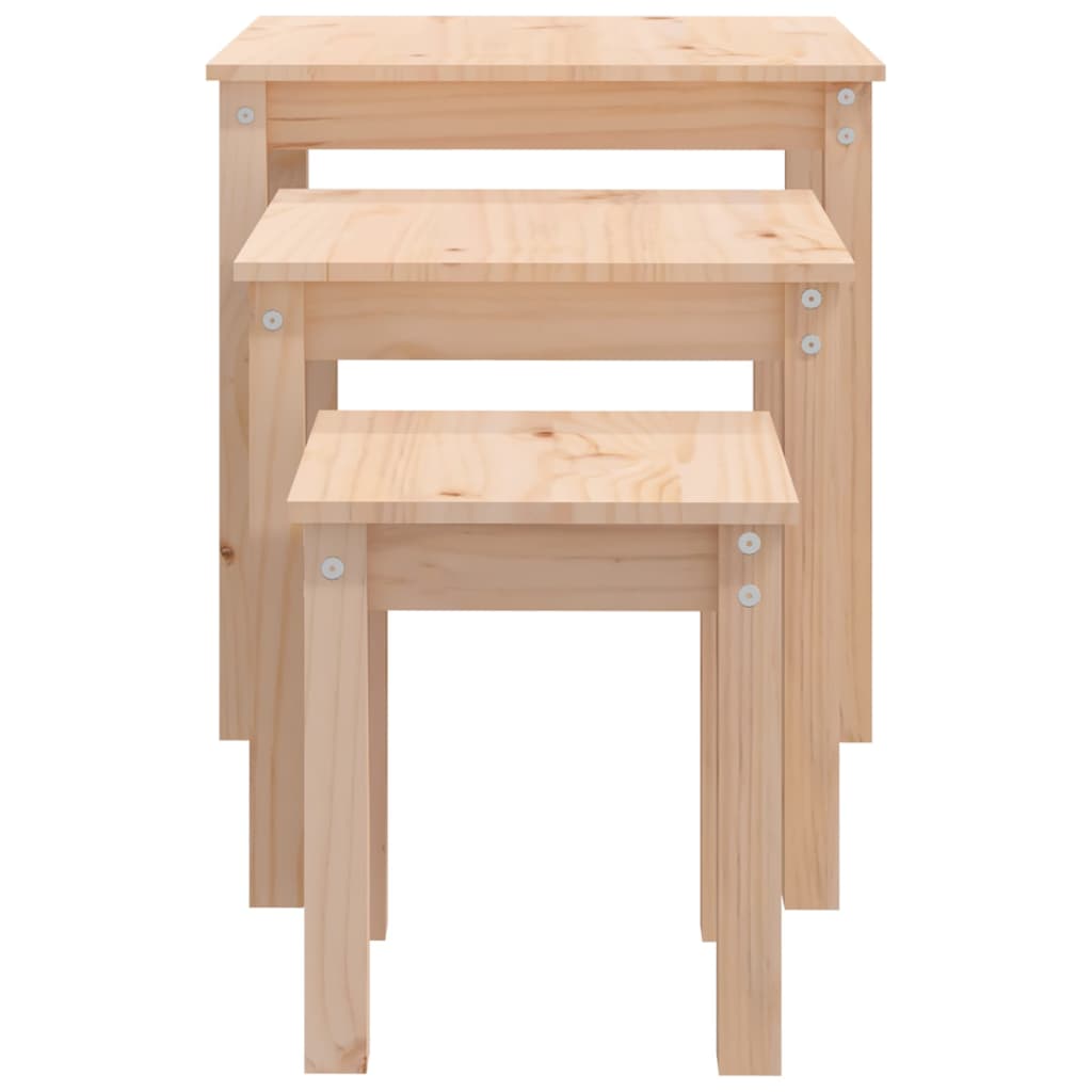 Stablebord 3 stk heltre furu