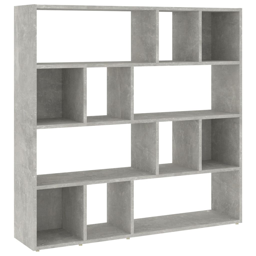 Bokhylle/romdeler betonggrå 105x24x102 cm