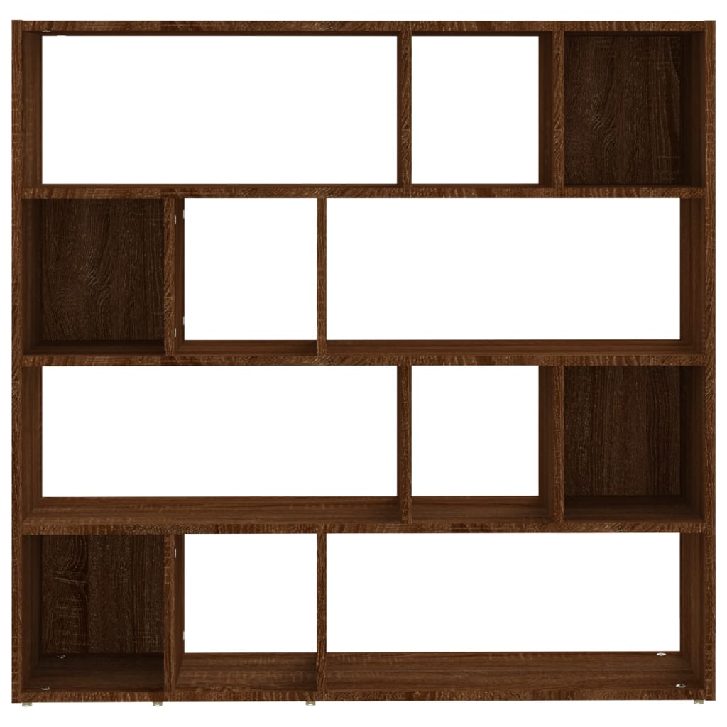 Bokhylle/romdeler brun eik 105x24x102 cm