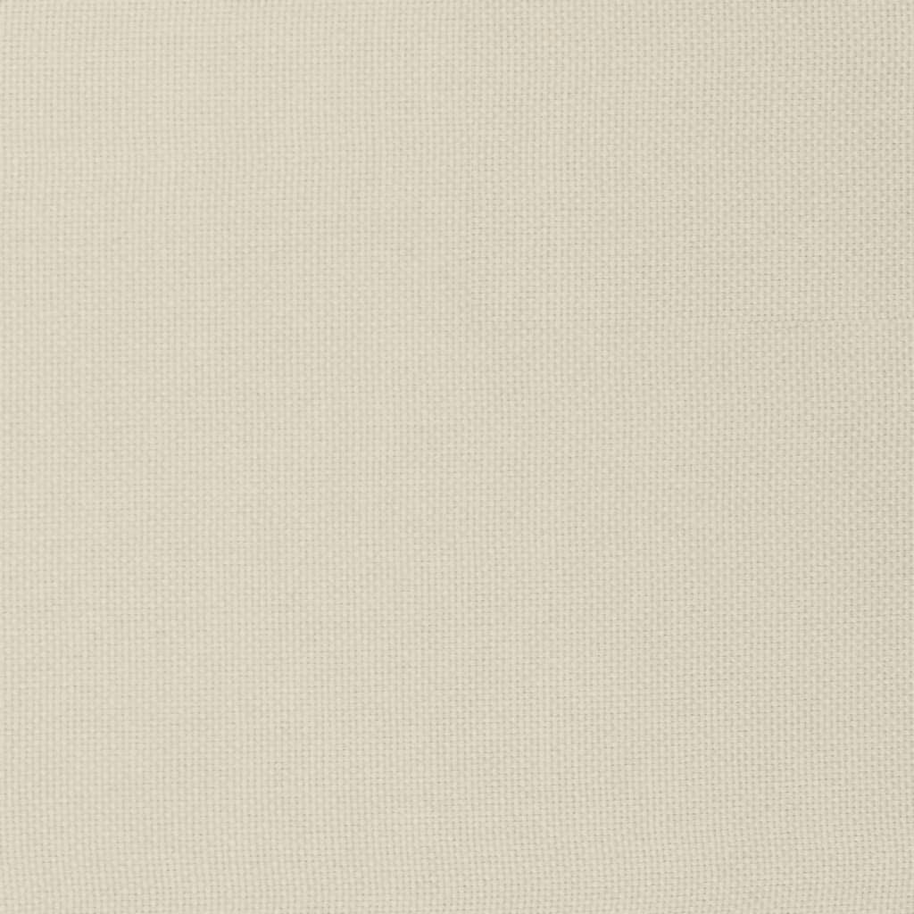 Fotskammel kremhvit 51x41x40 cm stoff