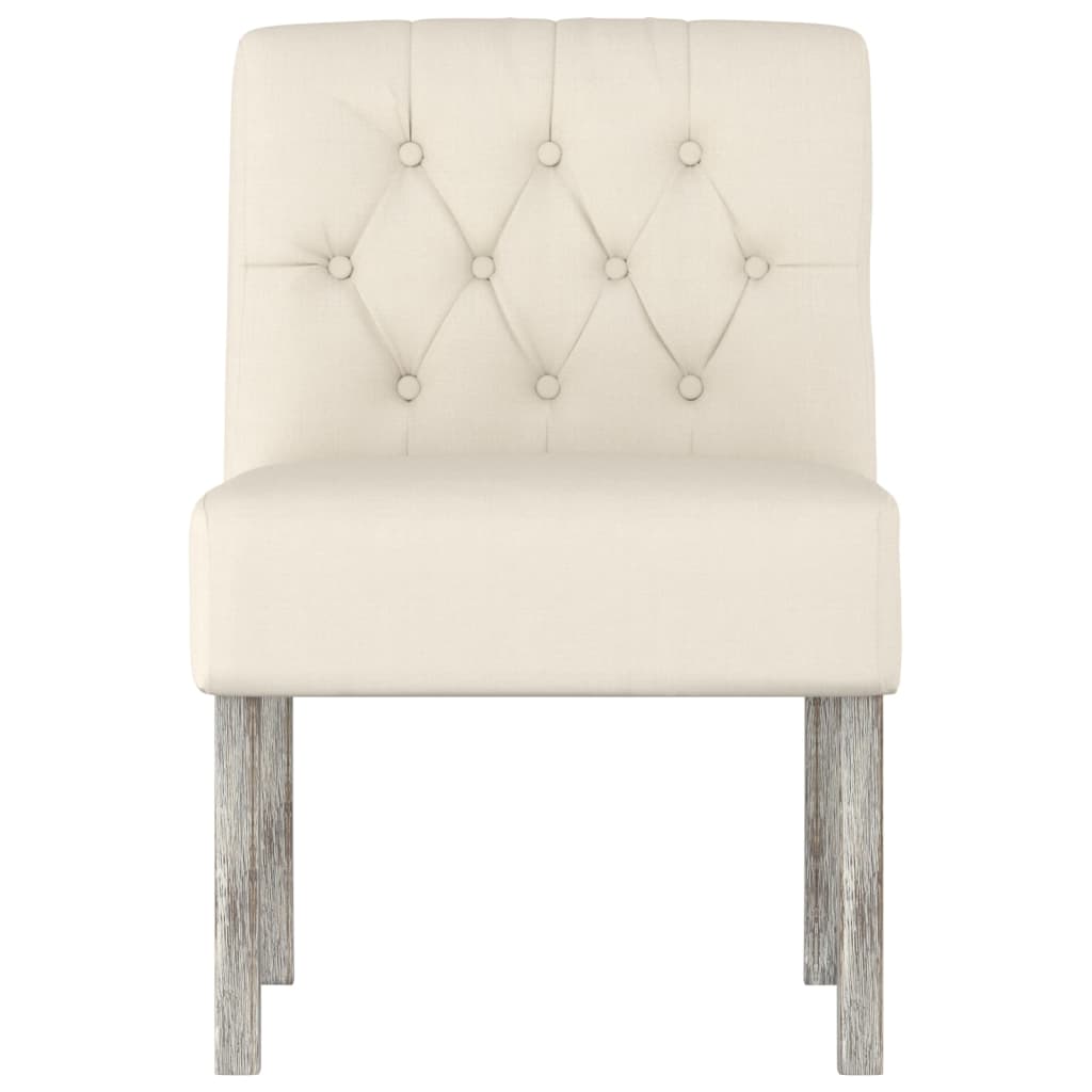 Lenestol uten armlener lin knappdesign