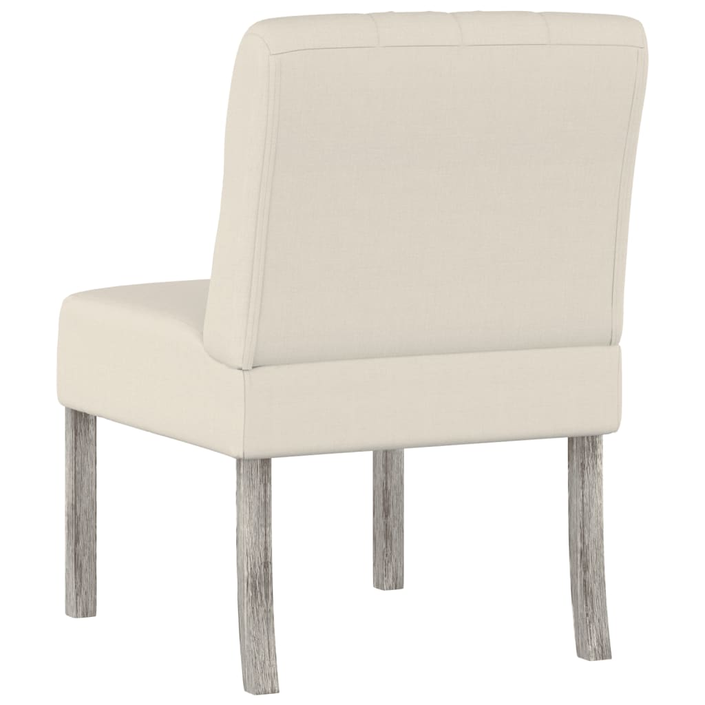Lenestol uten armlener lin knappdesign